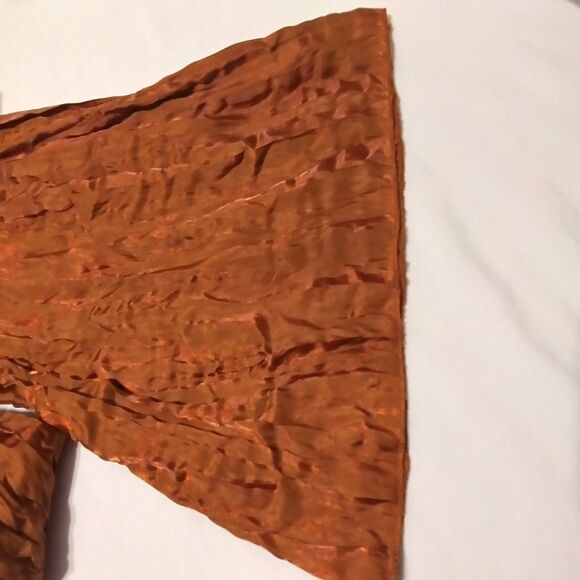 Fashion Nova Jumpsuit Seleste Satin Halter Backless Silky Soft Wide Leg Copper M - Picture 3 of 11